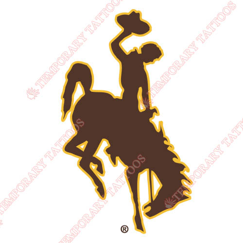 Wyoming Cowboys Customize Temporary Tattoos Stickers NO.7058
